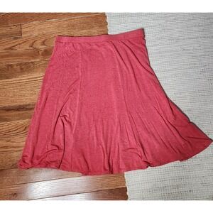 Max Studio Knit Skirt S Coral Pull On Stretch Elastic Waist Y2K